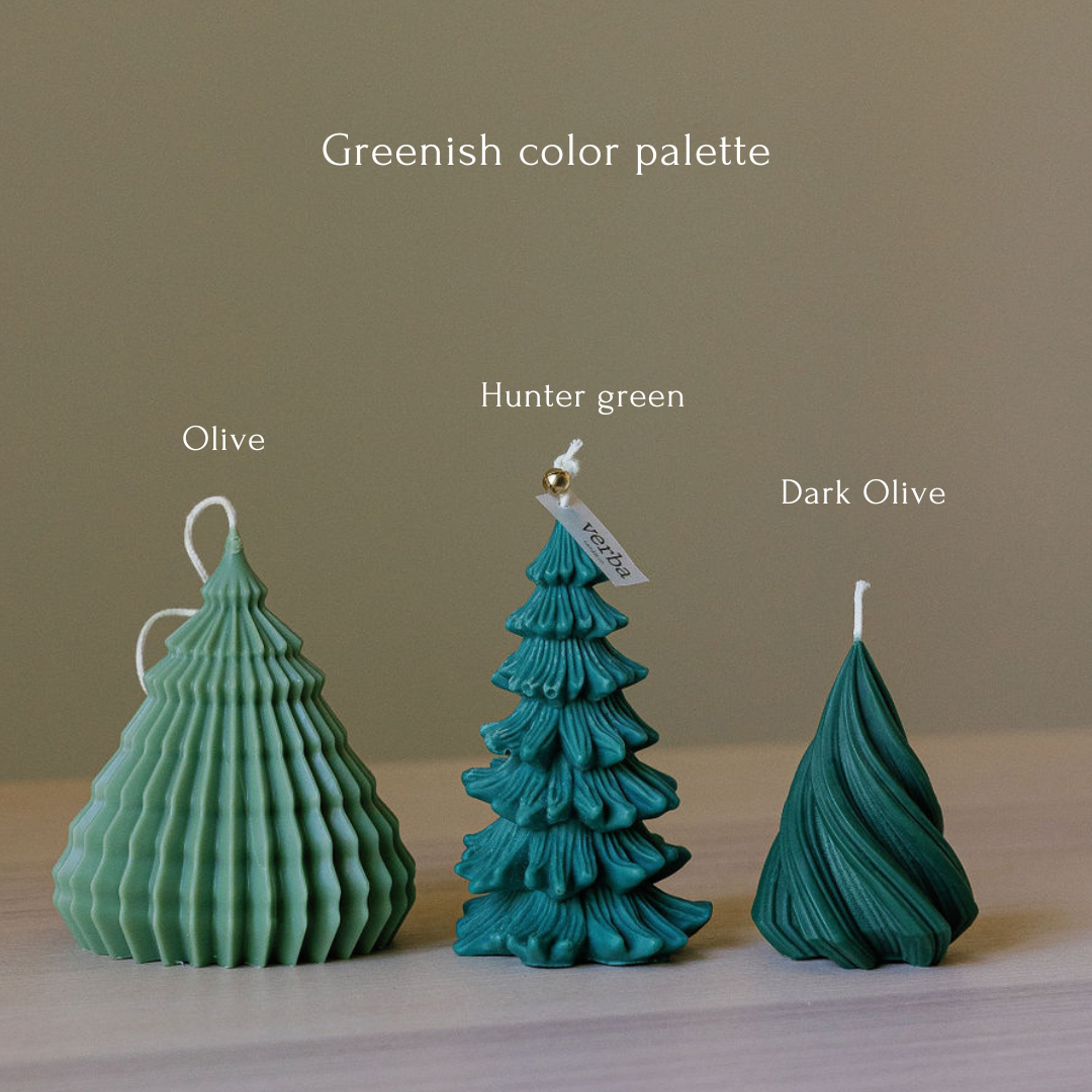 Ivory Ruffle Christmas Tree Candle (Unscented)