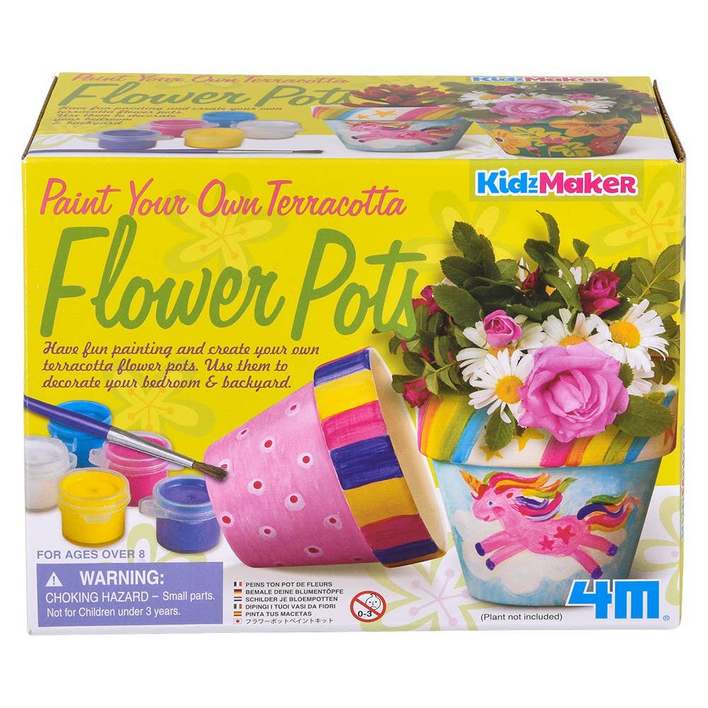 Paint Your Own Terracotta Flower Pots - KidzMaker