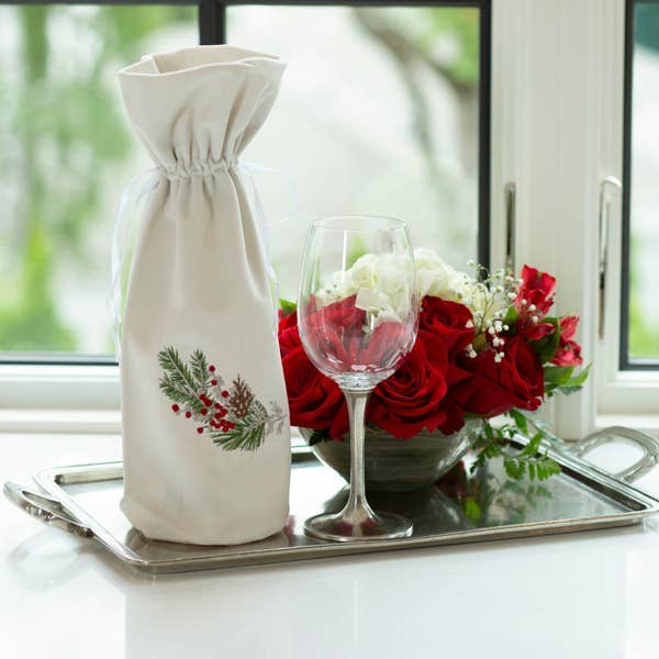 Natale Velvet Wine Bag - Arte Italica