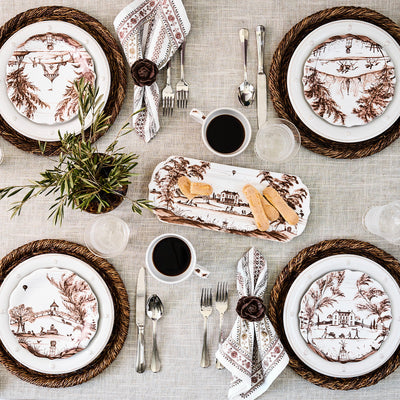 Country Estate Harvest Party Plates, Sepia (Set of 4) - Juliska (8.5in)