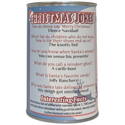 Canned Plush Jolly St. Nick, Foil Lid