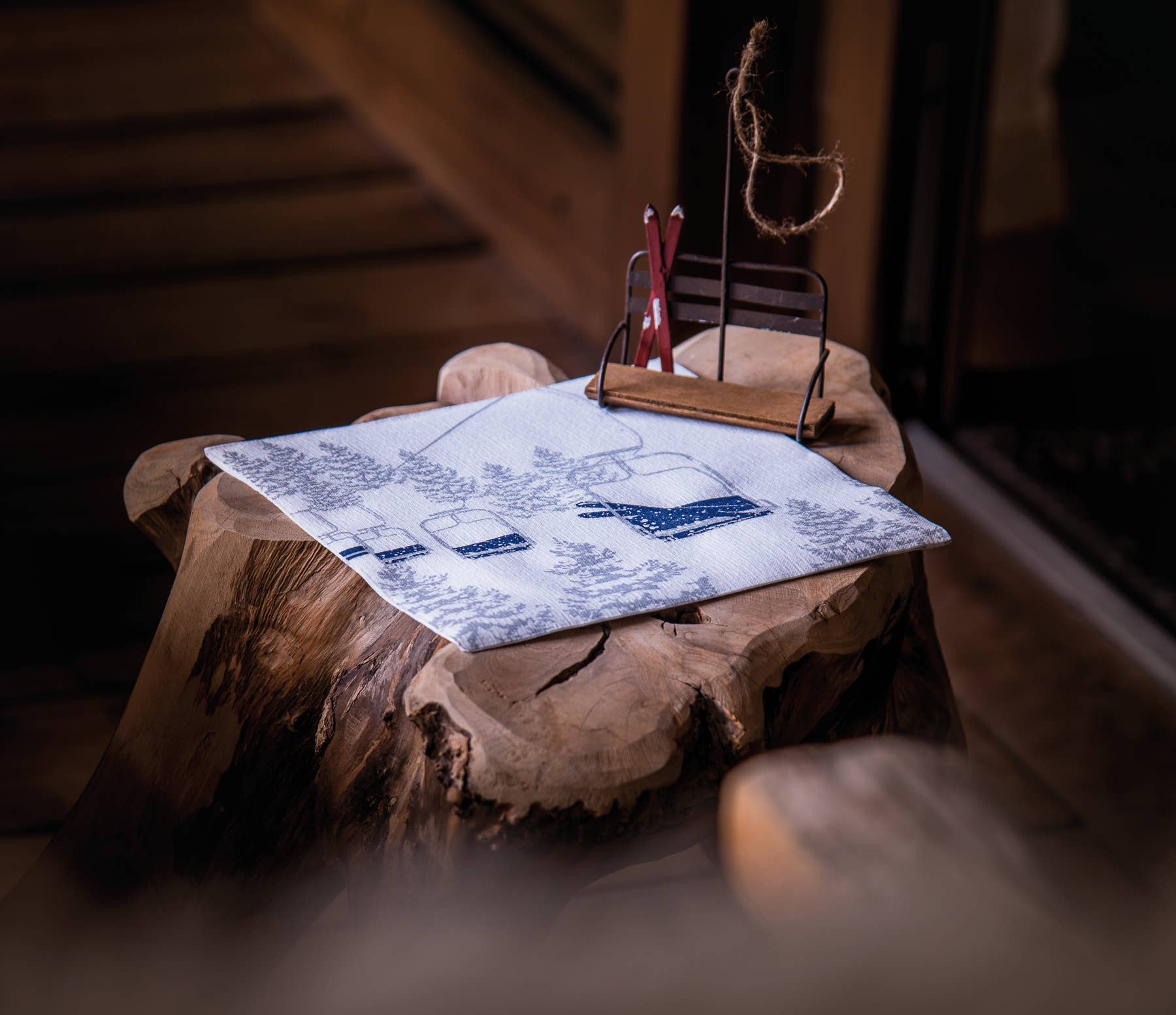 Ski Chairlift Dinner Napkin - Thumbnail 2