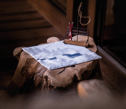 Ski Chairlift Dinner Napkin - Françoise Paviot