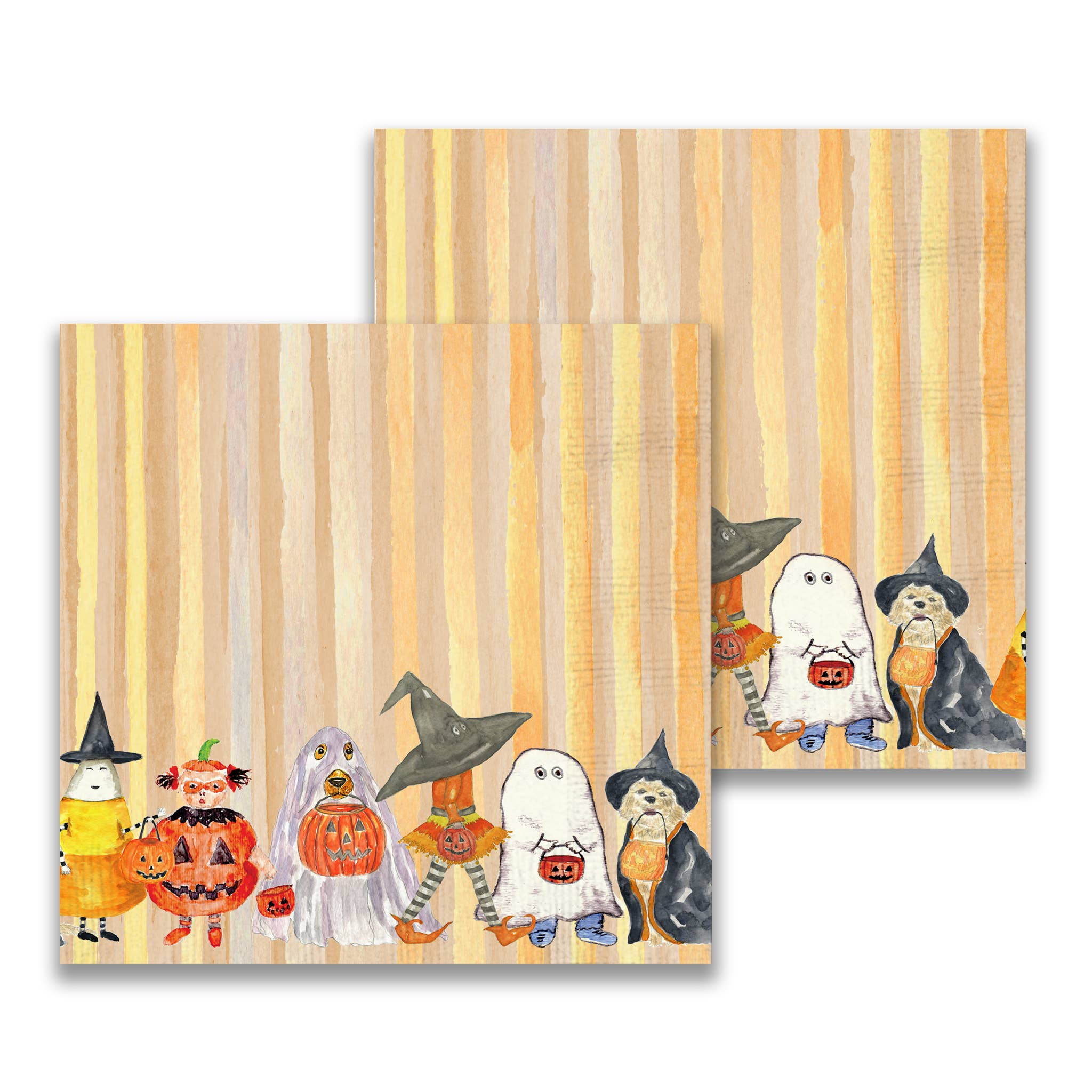 Cocktail Napkin, Halloween Gang