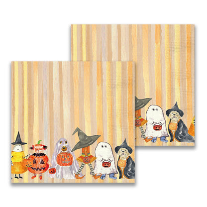 Cocktail Napkin, Halloween Gang