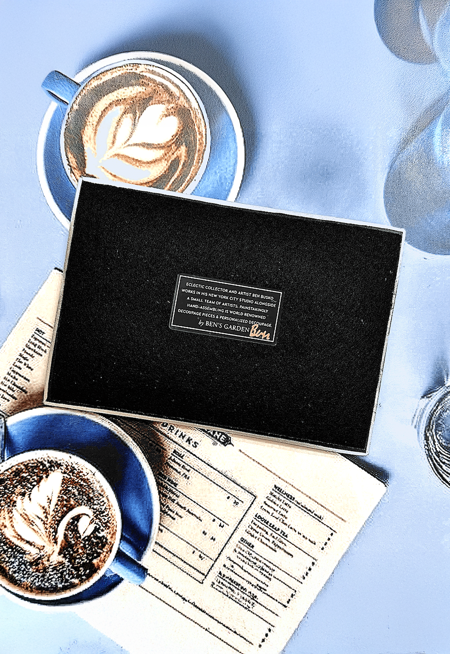 A Thousand Hearts Decoupage Glass Tray - Ben's Garden (4in x 6in)