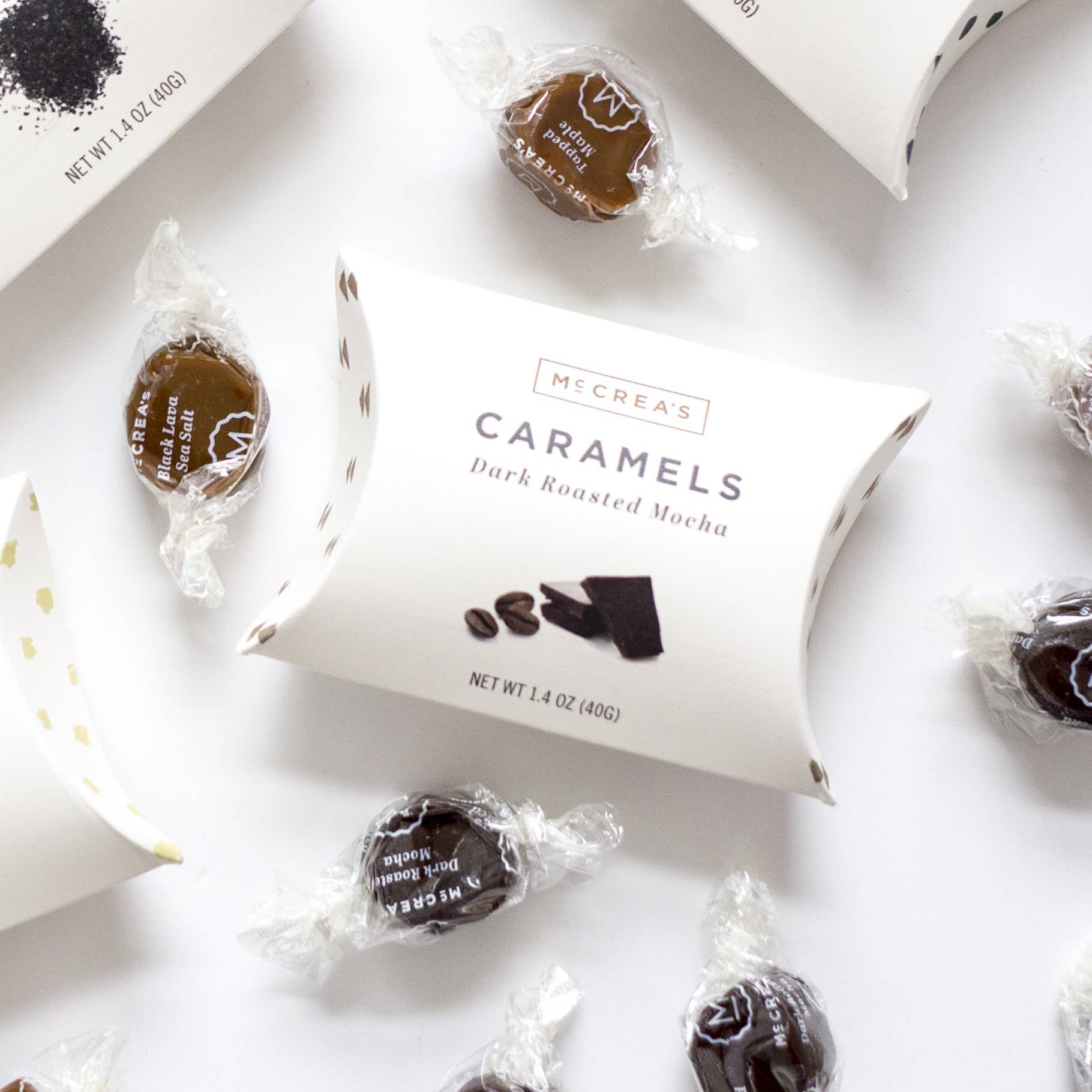 Dark Roasted Mocha Caramels Pillow Box