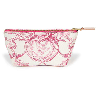 French Rose Toile Zipper Travel Clutch - General Knot & Co.
