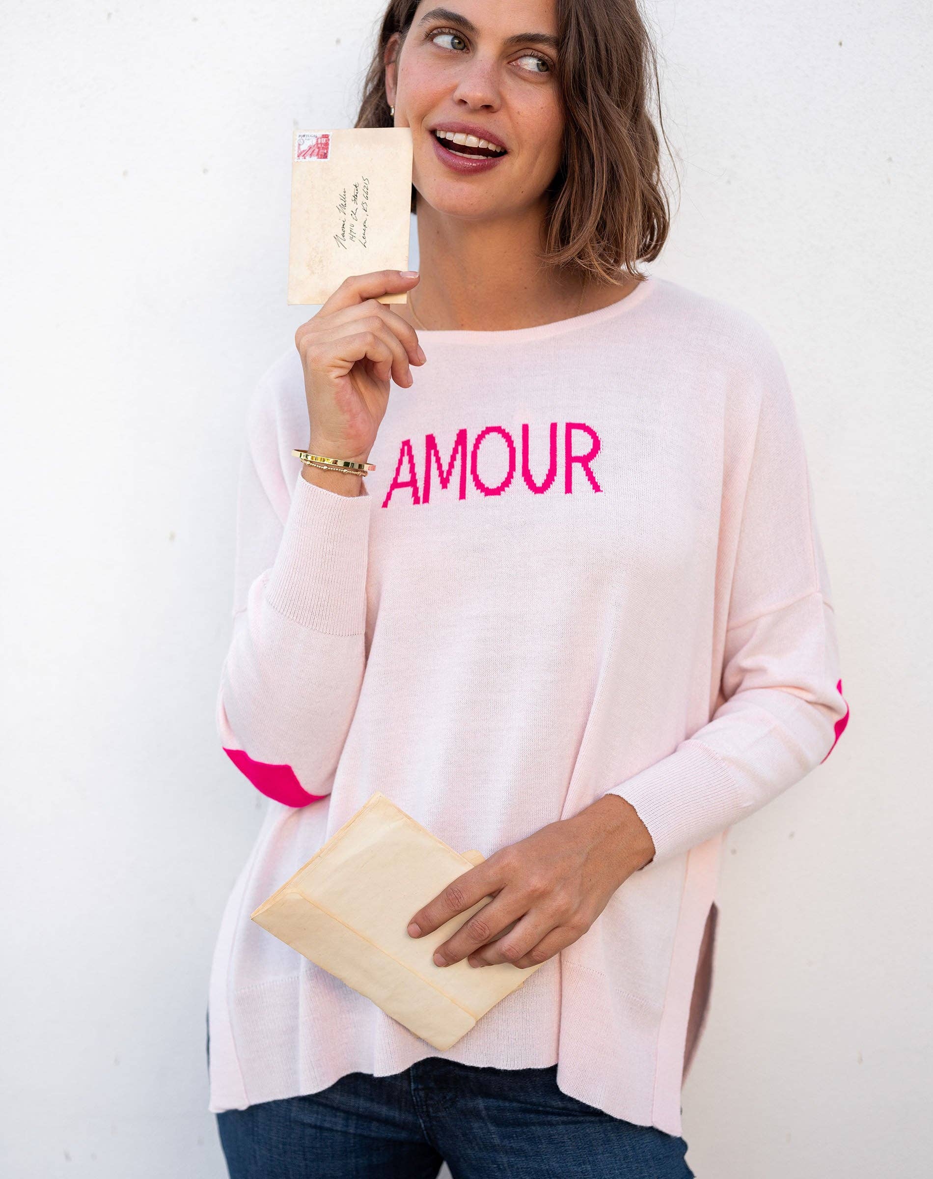 Amour Sweater: Driftwood Stripe / OS