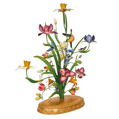 Meadow Walk 25" Bouquet Centerpiece Candelabra - Multi