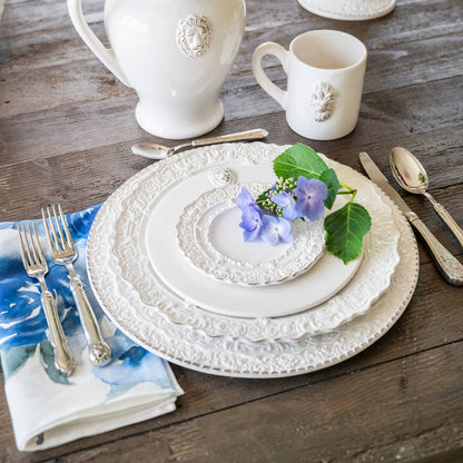 Renaissance White Dinner Plate - Arte Italica (11.25in dia)