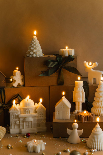 Ivory Snowflake Candle Gift Box (Unscented)