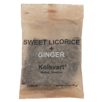 Sweet Licorice & Ginger Swedish Fish - Kolsvart