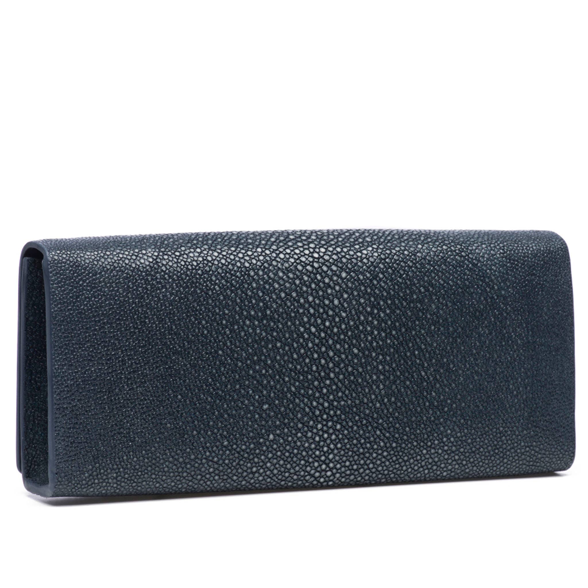 Cleo Shagreen Clutch, Coffee