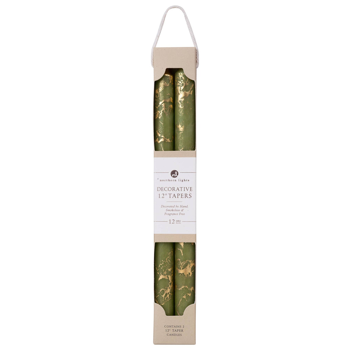 Taper Candles, Prairie Blue with Gold - 12in (2 tapers)