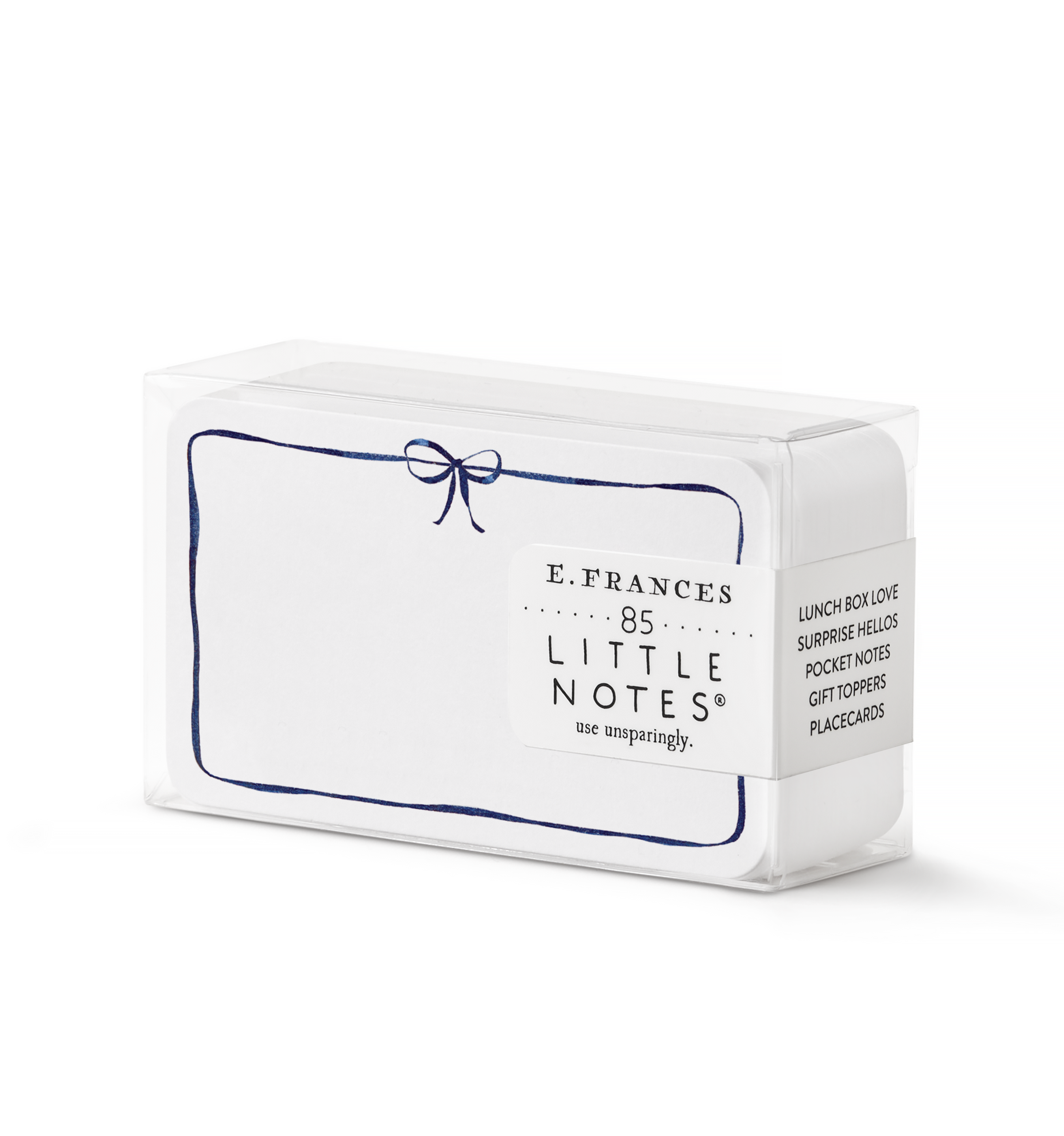 Navy Bow Little Notes - E. Frances Paper (85 cards, 3.5in x 2.5in)