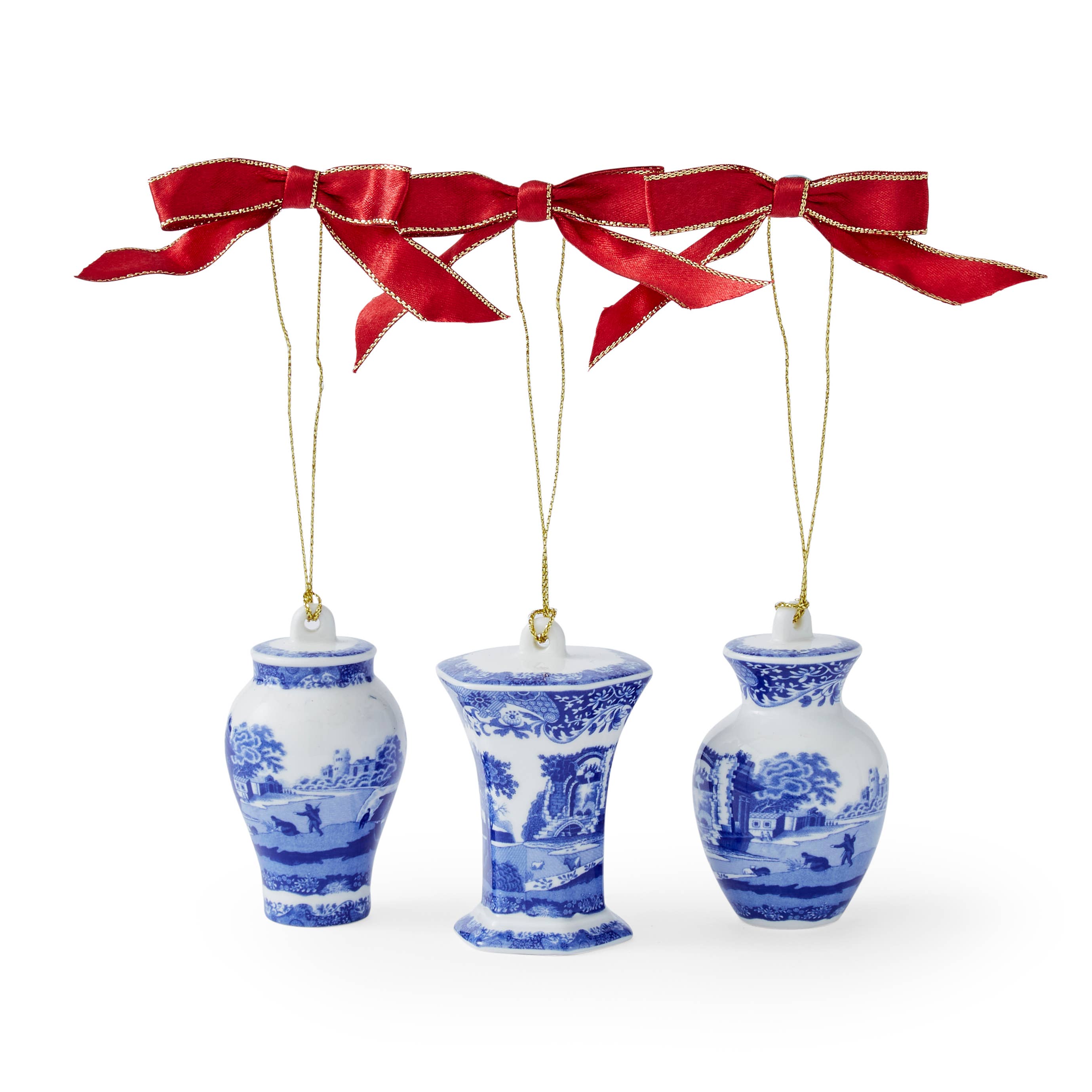 Blue Italian Mini Urn, Set of 3 - Spode