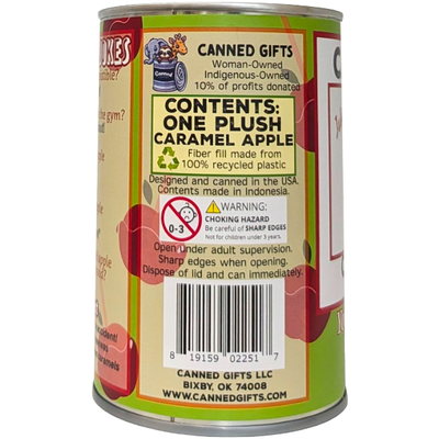 Canned Caramel Apple, Foil Lid