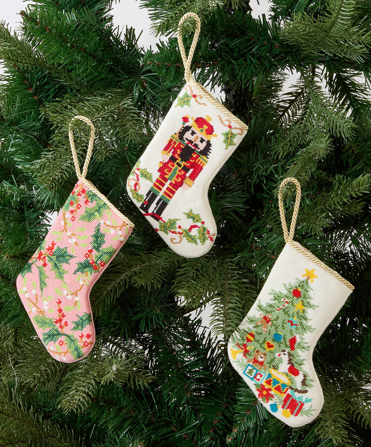 Nutcracker Embroidered Mini Stocking