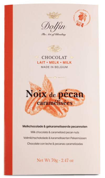Milk Bar with Caramelized Pecan Nuts - Dolfin (2.5oz / 70g)