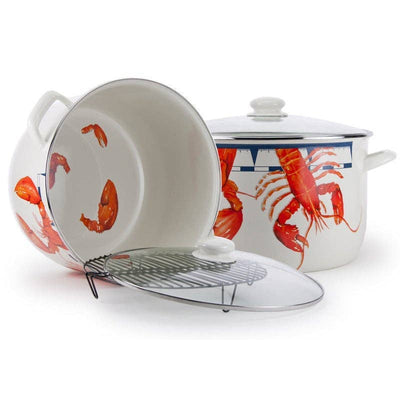 Stock Pot, Lobster 18qt - Golden Rabbit Enamelware