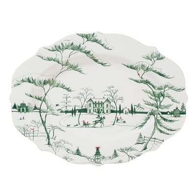 Country Estate Winter Frolic Platter, Evergreen - Juliska (18in)