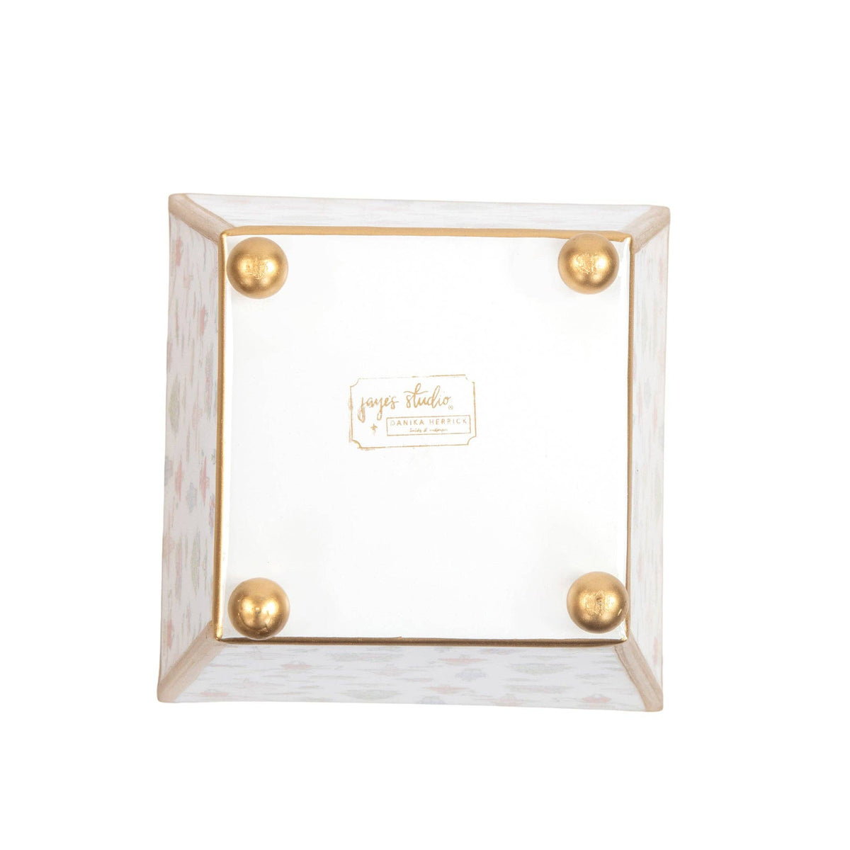 Cachepot, Watercolor Nutcracker Enameled Square Planter - Jaye's Studio (4in)