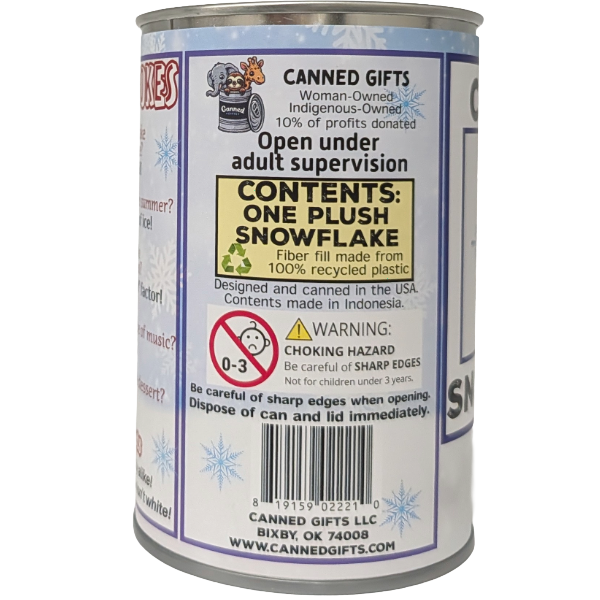 Canned Snowflake, Foil Lid