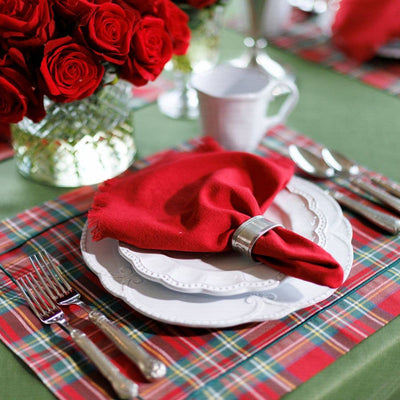 Tartan Red Italian Cotton Placemat - Arte Italica