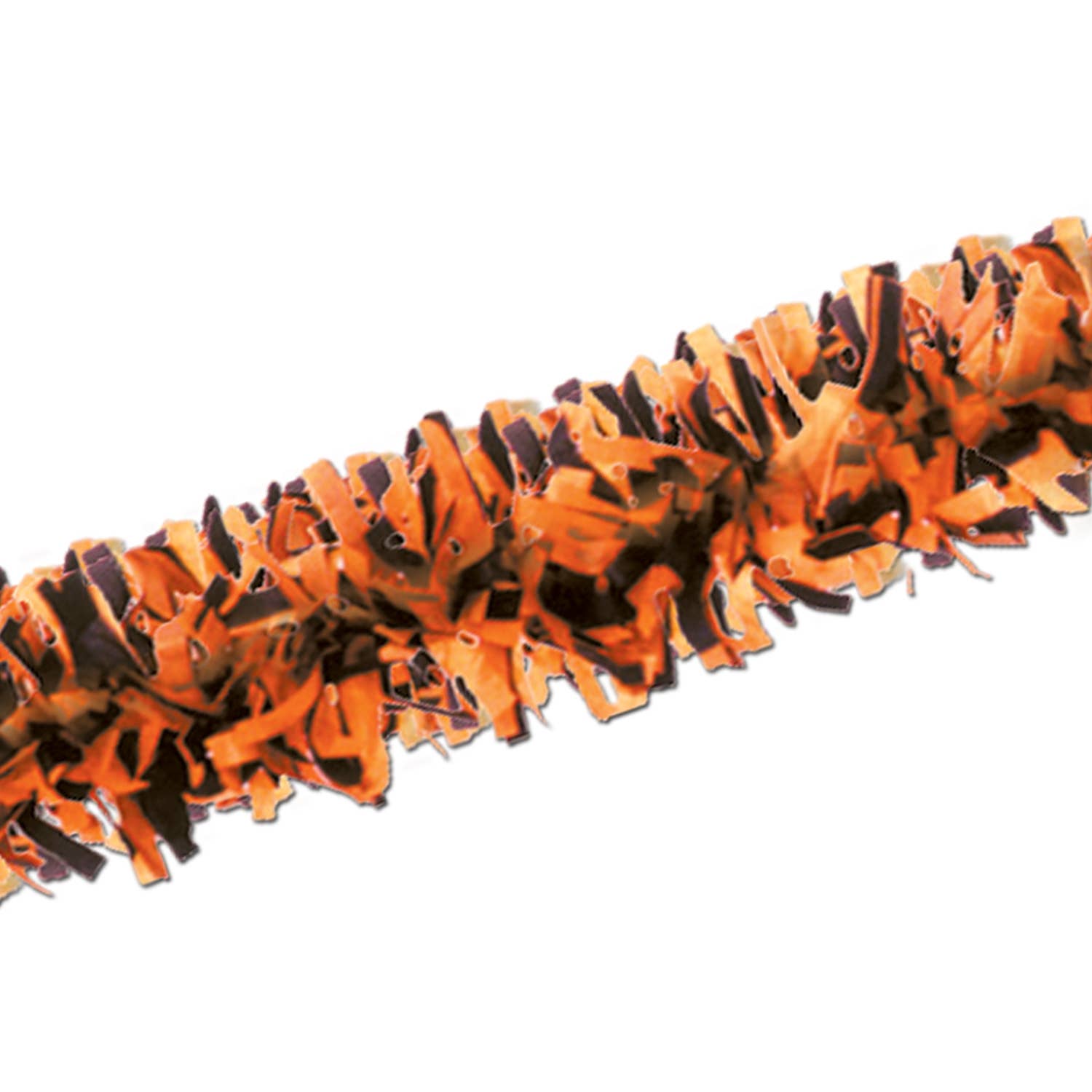 Orange & Black Tissue Festooning (25ft)