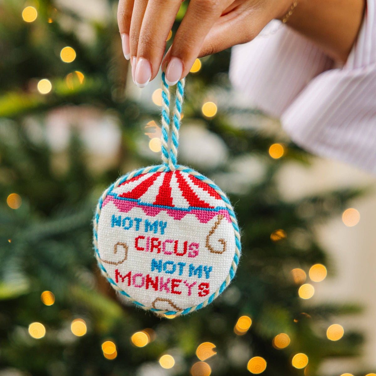 Not My Circus Needlepoint Ornament - Furbish Studios