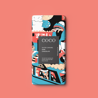 Salted Caramel Dark Chocolate Bar - Coco Chocolatier