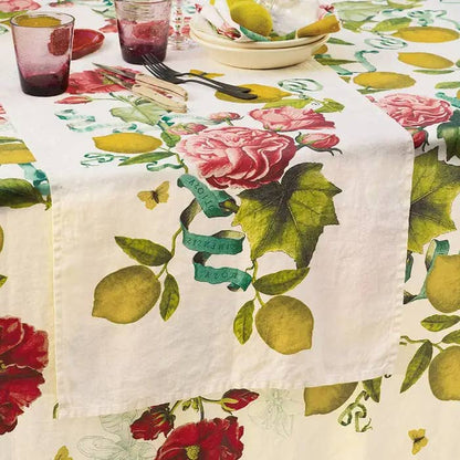 Tablerunner Citrons De Menton Romance - Garnier Thiebaut (20in x 91in)