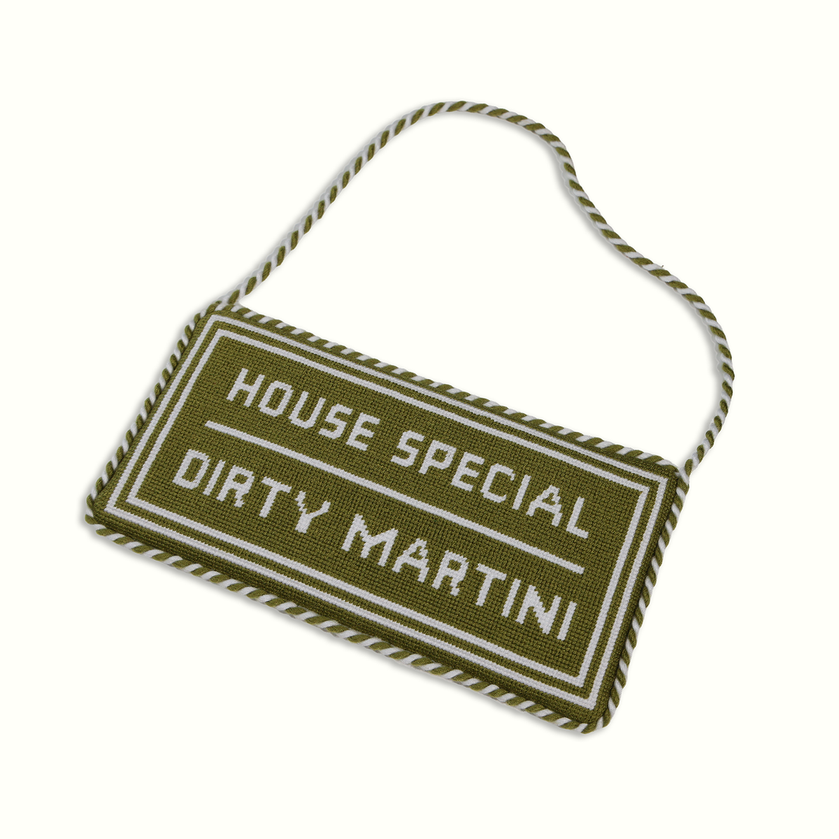 House Special Dirty Martini Needlepoint Sign - House of Gleason