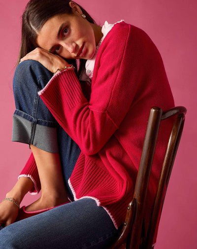 Montauk V-neck Sweater, Eden (One Size) - MERSEA
