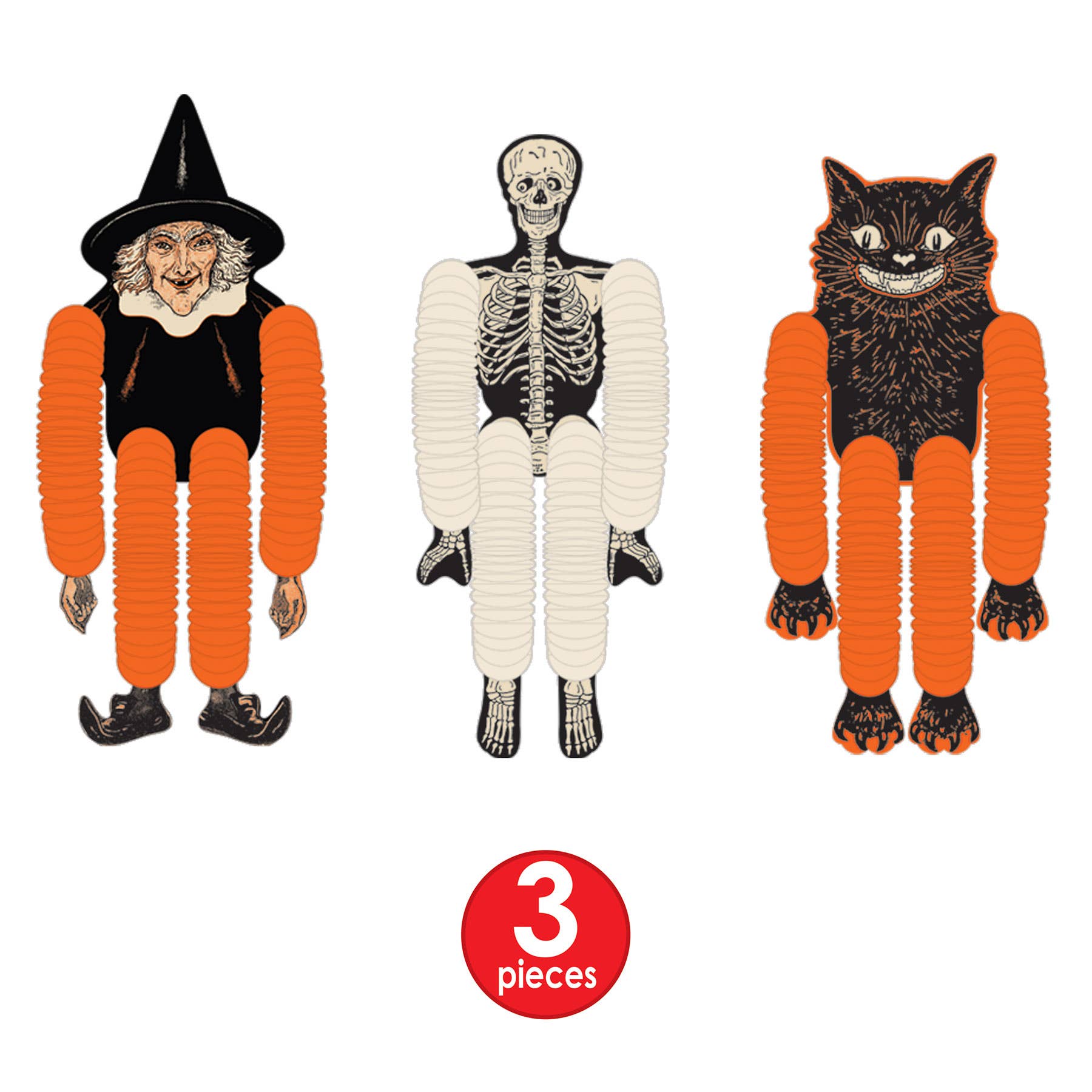 Vintage Halloween Tissue Dancers (14in / 3-pack)