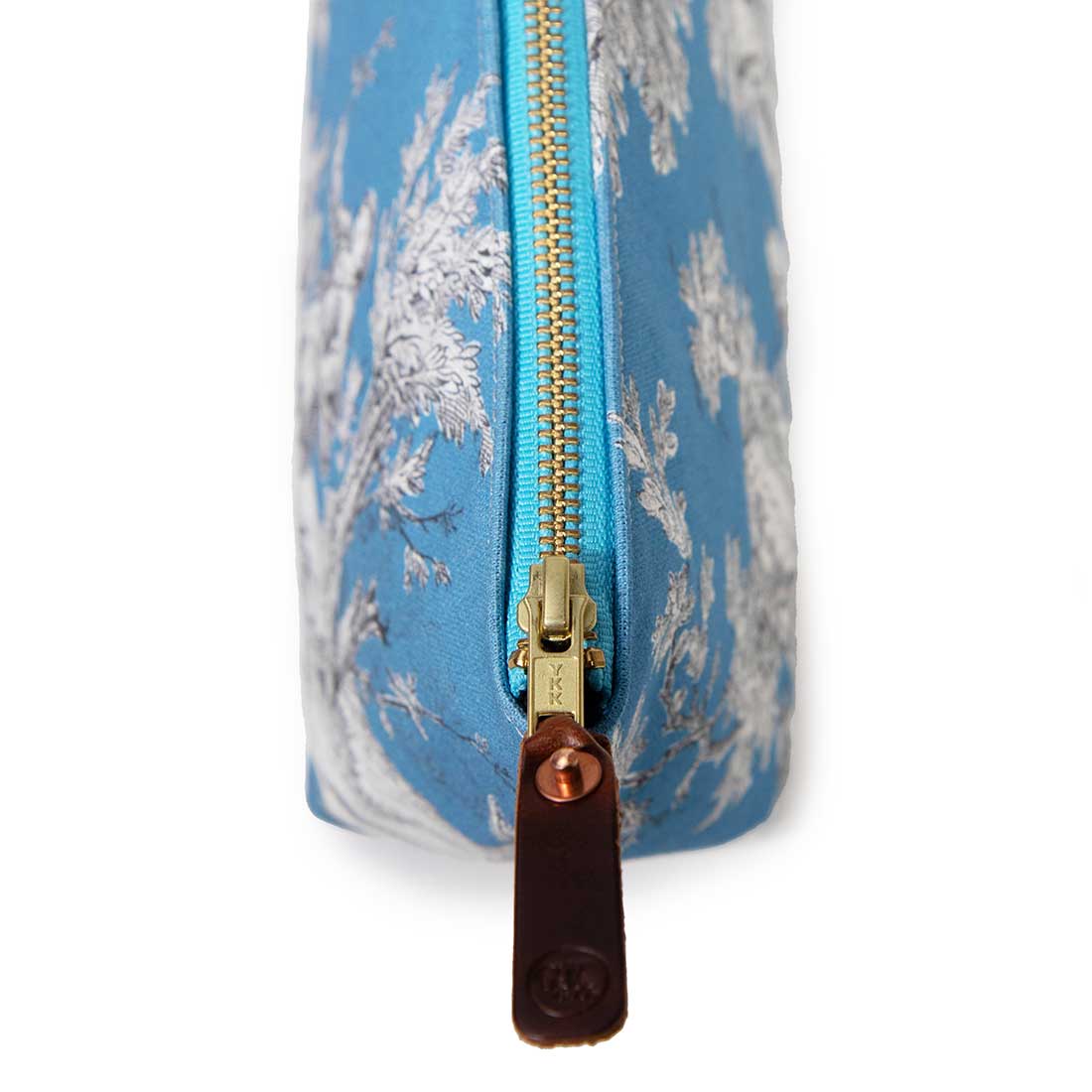 Vintage Cerulean Toile Travel Clutch