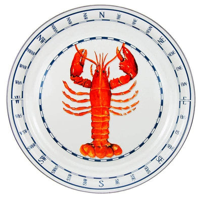 Large Tray, Lobster - Golden Rabbit Enamelware (20in dia)