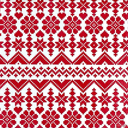 Jacquard Rouge Cocktail Napkin - Françoise Paviot