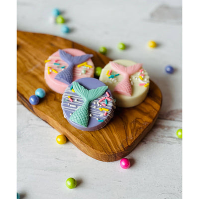 Mermaid Inspired Chocolate Covered Oreos, Pink/Teal