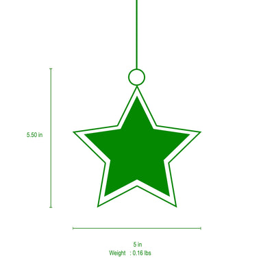Tartan Plaid Enameled North Star Ornament - Jaye's Studio