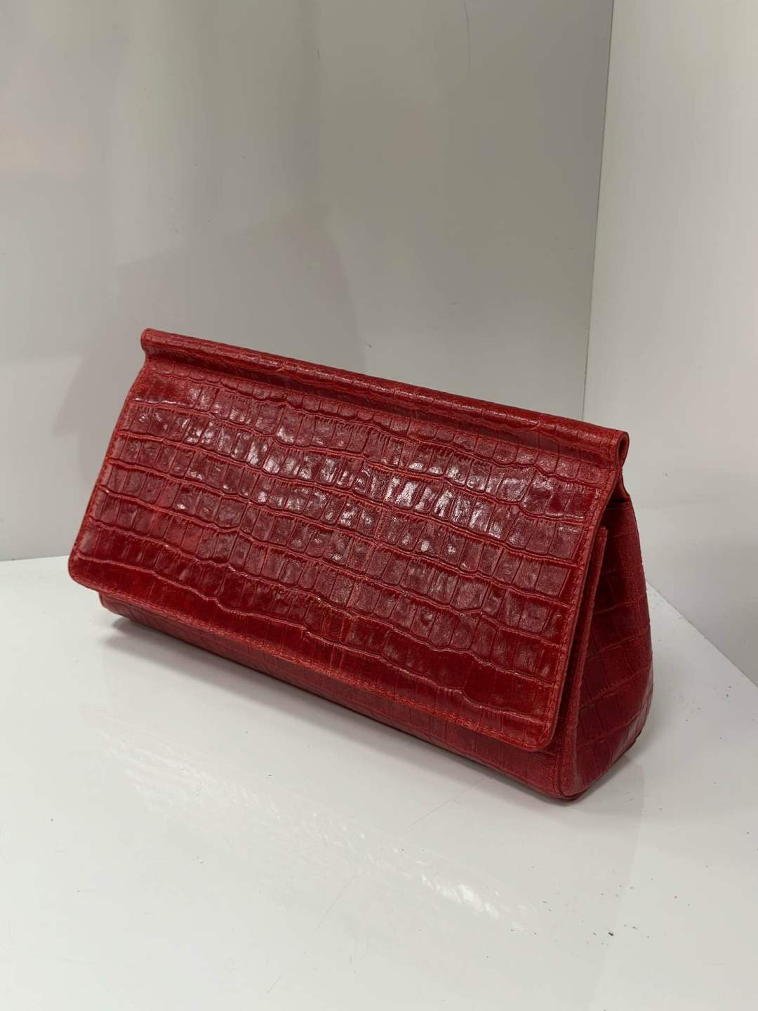 Luana Clutch Bag, Verde Sabbia (Made in Italy)