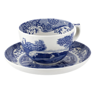 Blue Italian Jumbo Cup & Saucer (Boxed Set) - Spode (20oz)