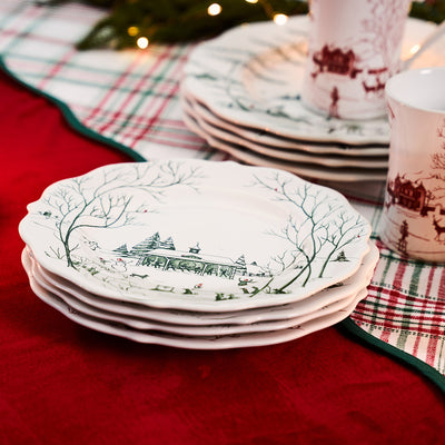 Country Estate Winter Frolic Dessert/Salad Plate, Evergreen - Juliska
