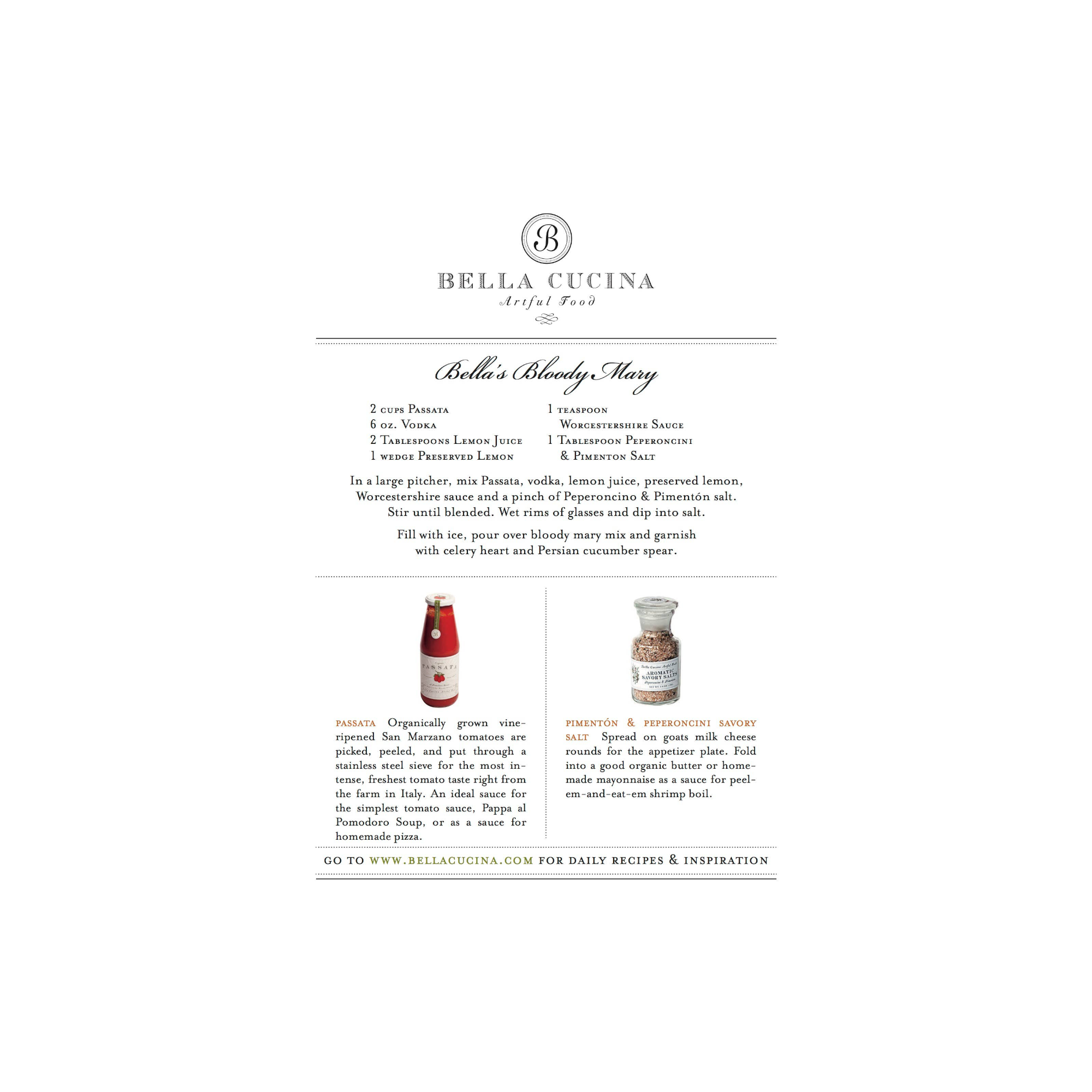 Passata Al Pomodoro Rosso - Bella Cucina (24oz / 680g)