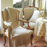 Wool Throw, Beige - Busatti (55in x 70in / 140cm x 170cm)