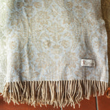 Wool Throw, Beige - Busatti (55in x 70in / 140cm x 170cm)