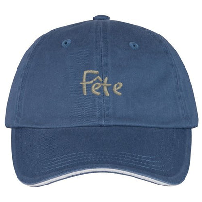 Fête Cap, Nantucket Blue (Embroidered Fête Whimsy Logo, One Size)