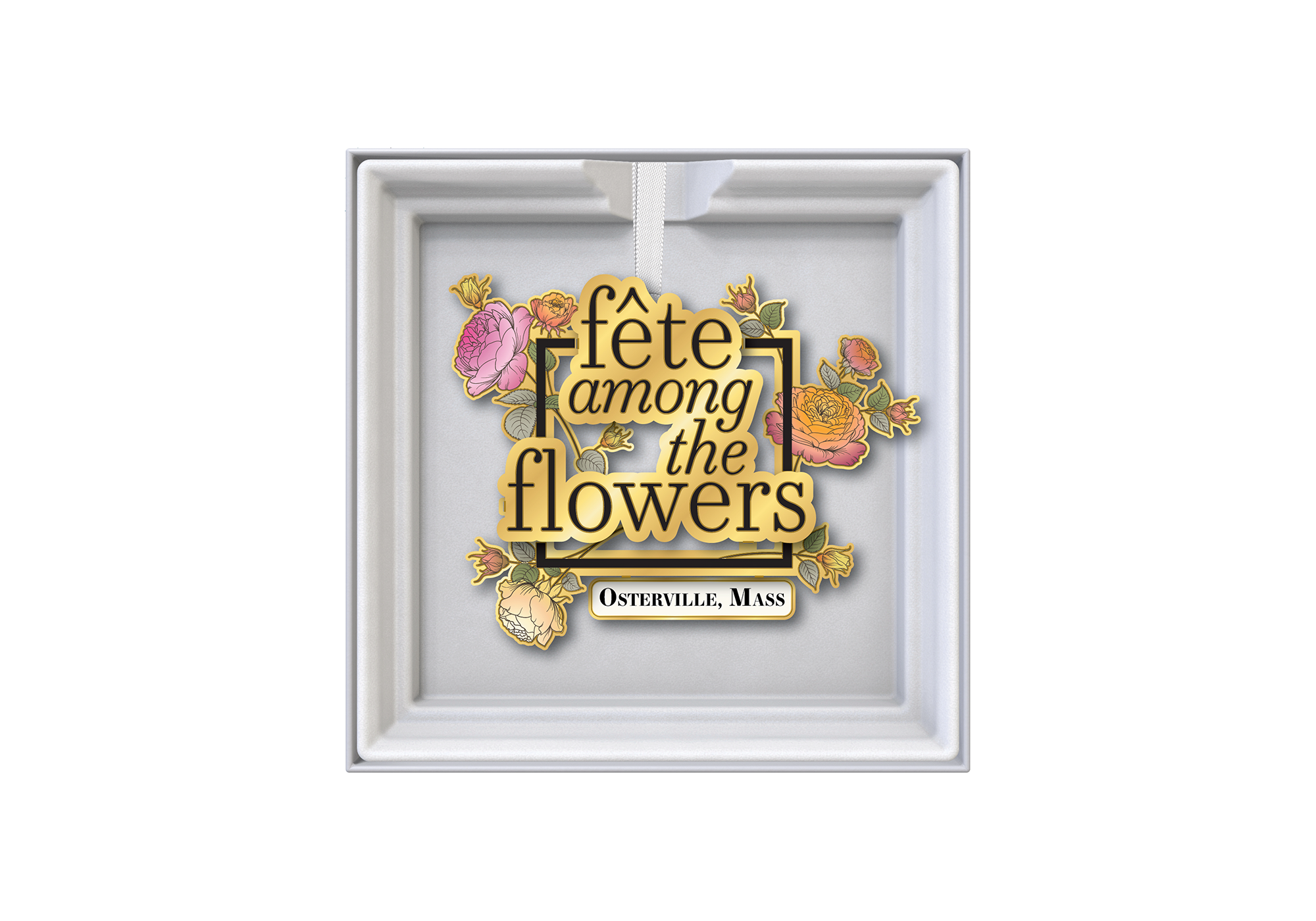 Fête Among the Flowers Hanging Ornament, Brass
