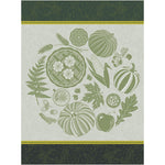 Tea Towel Thanksgiving, Green - Le Jacquard Français (24in x 31in)